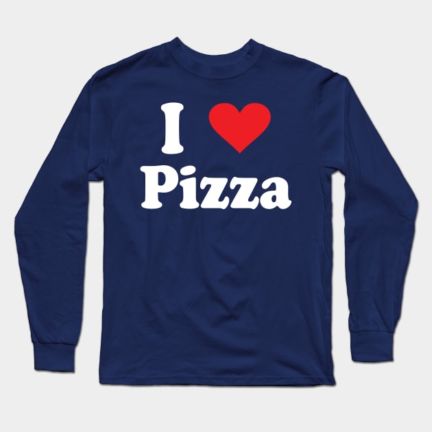 Funny I love Pizza Heart Design Long Sleeve T-Shirt by CoApparel